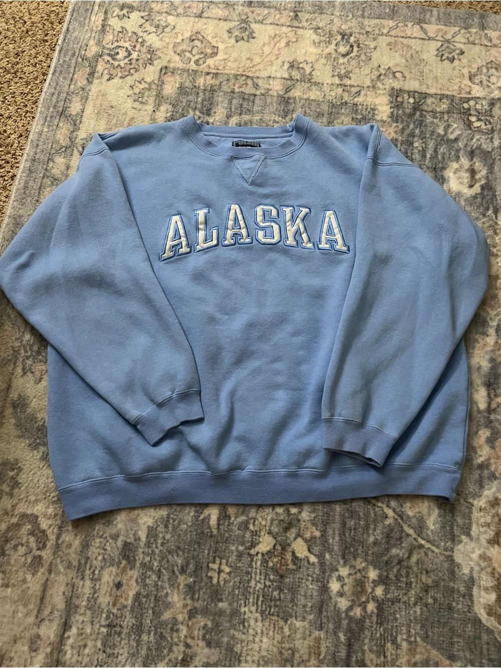 Light Blue Alaska Crewneck Sweatshirt - Women's Scoop/Crew